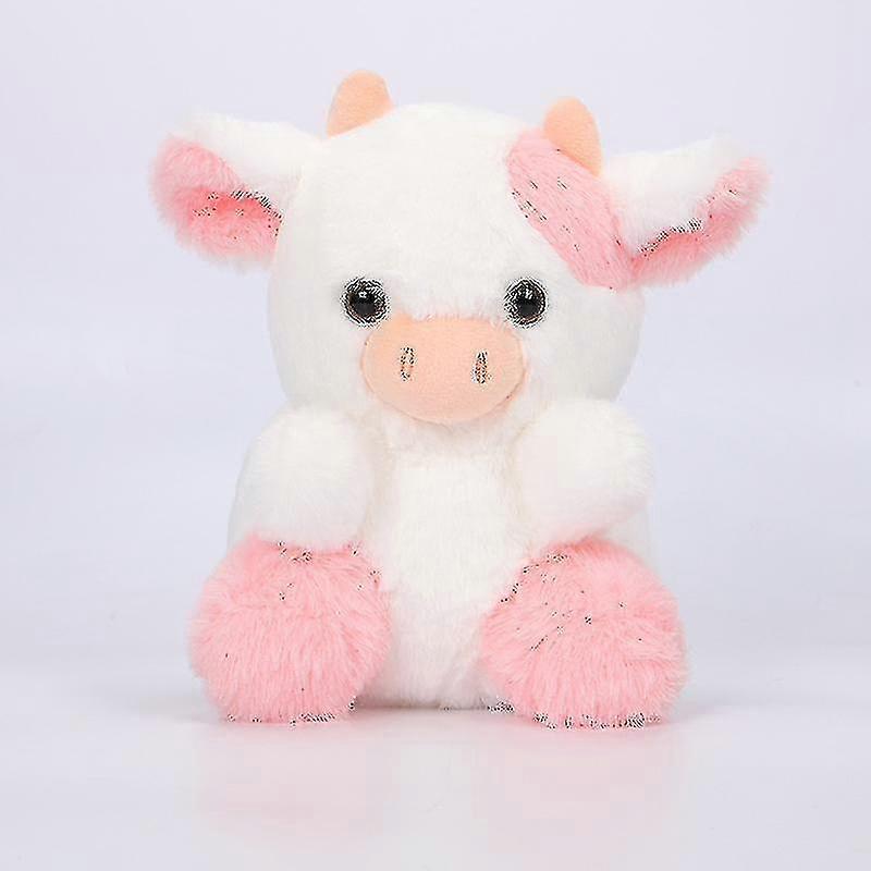 ピンクの牛のぬいぐるみベル麦わら牛かわいい麦わら牛人形H