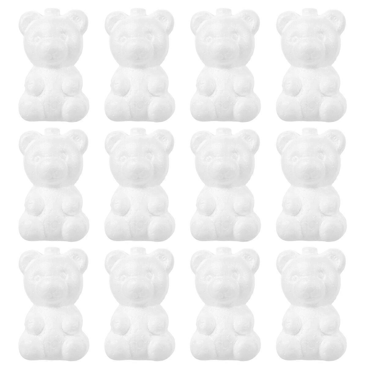 20 Pcs Adorable Bear Shape Modelings Fun Interesting Flower Decors (White)