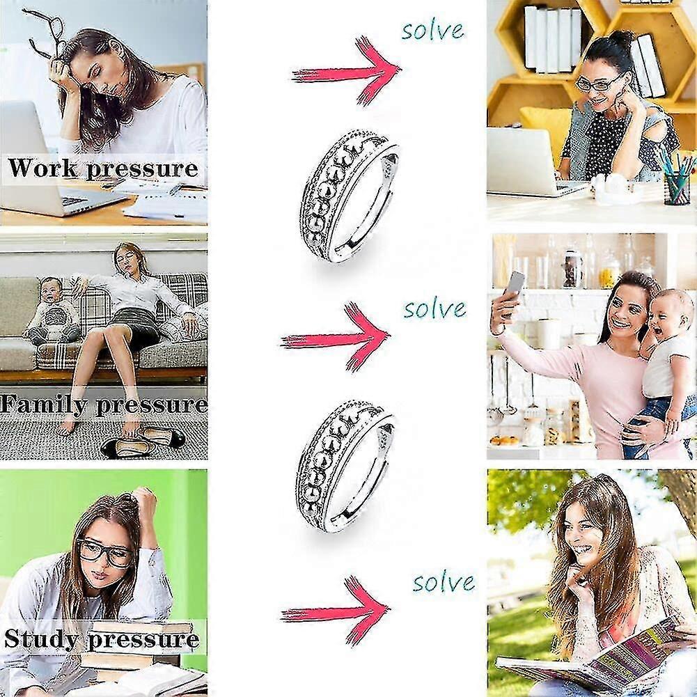 Angstring, Silberne Angstringe, einstellbare Angstringe für Frauen