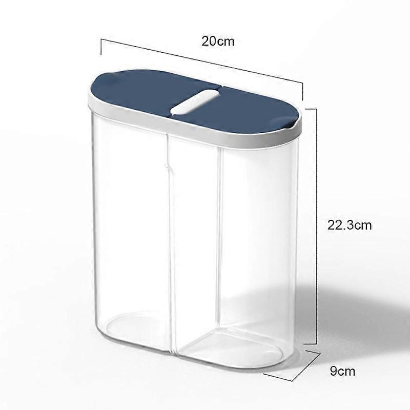Two Grids Stackable Kitchen Sealed Jar Plastic Food Multigrain Storage Tank Dried Fruit Tea Jar Storage Box Home Storage