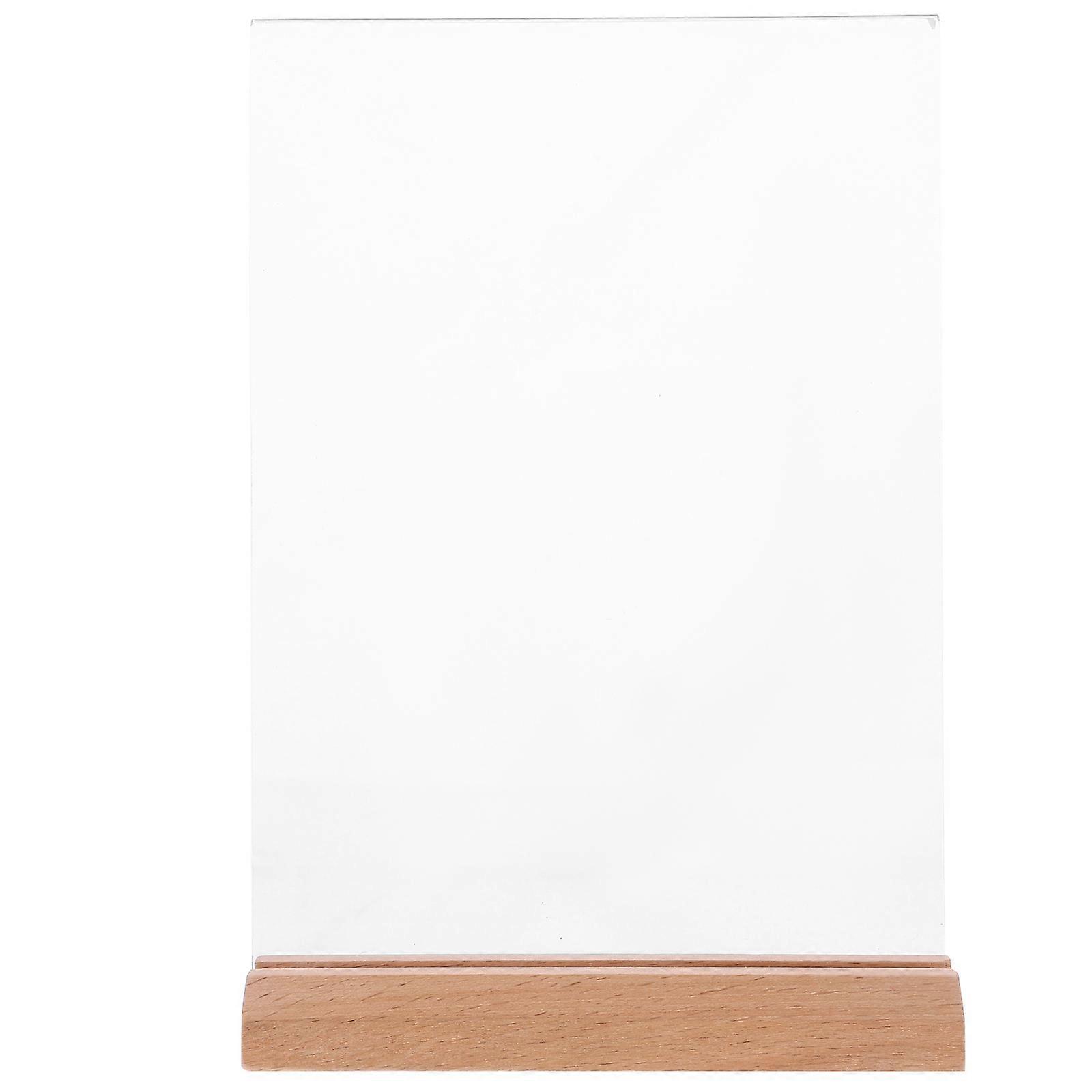 Acrylic Sign Holder Clear Brochure Display Stand Clear Sign Holder Wood Base Sign Holder