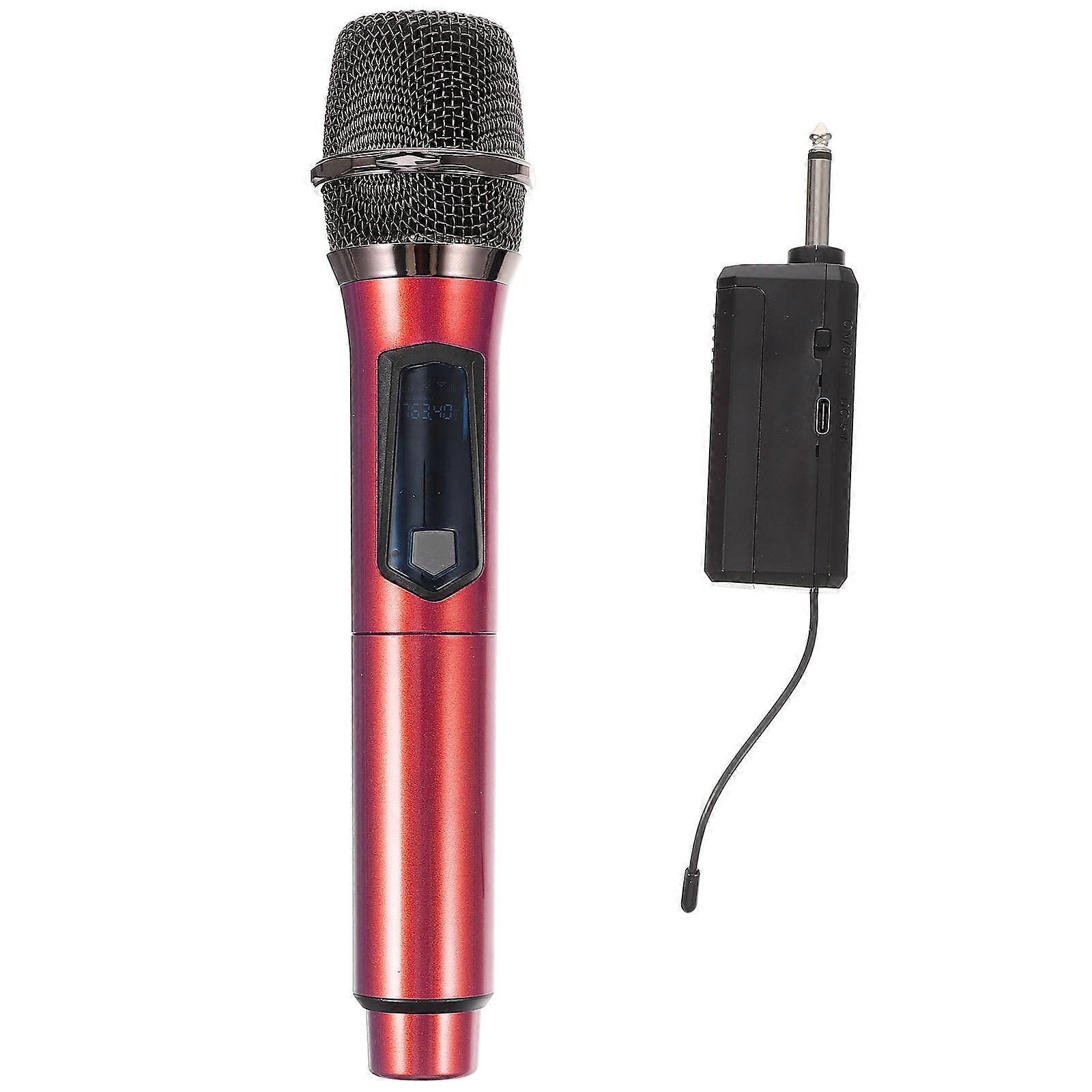 1 Set Wireless Microphone Handheld Singing Microphone Cordless Karaoke Music Microphone