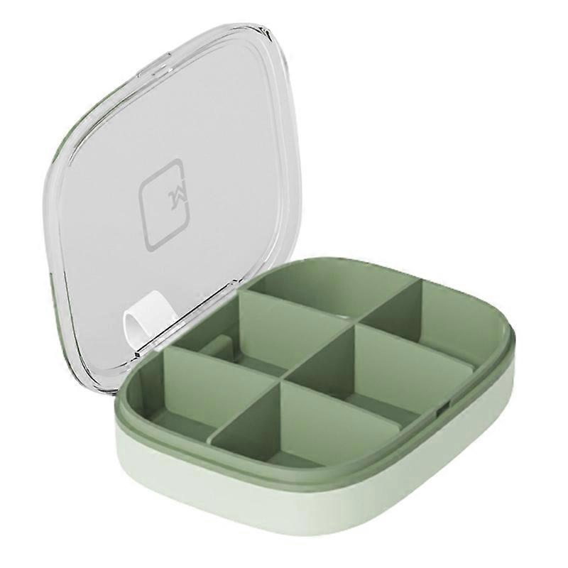 Portable 4/6 Compartments Pill Organizer Moisture-proof Medicine Storage Box