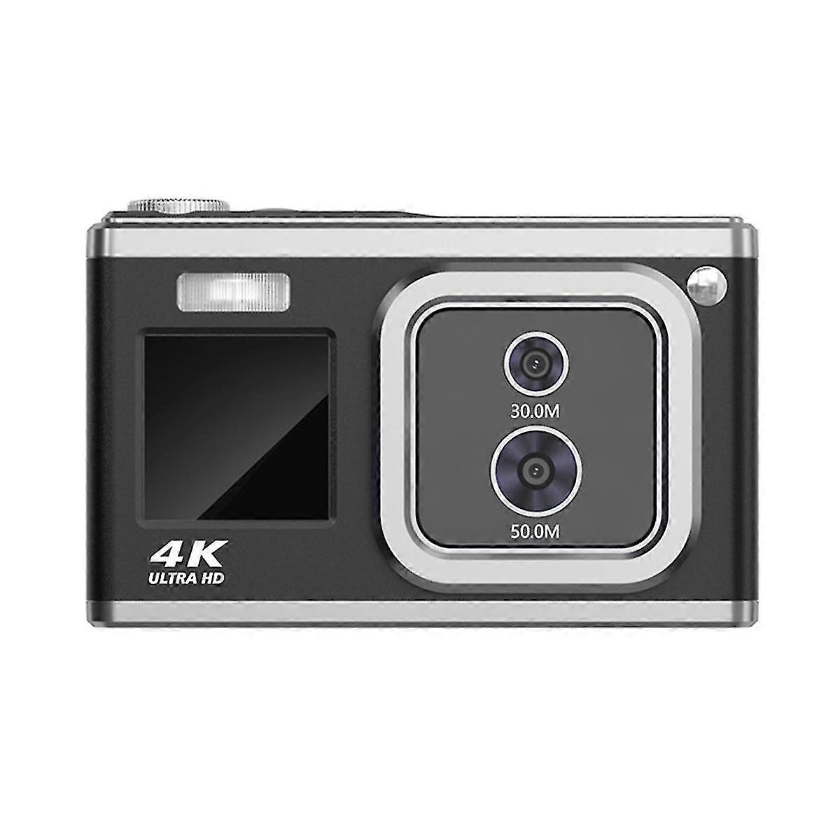 Auto Focus Câmera Digital 2,88 polegadas 4k 50mp Zoom Óptico Câmera de Vídeo Fotografia Camera Presentes Para Estudantes-preto