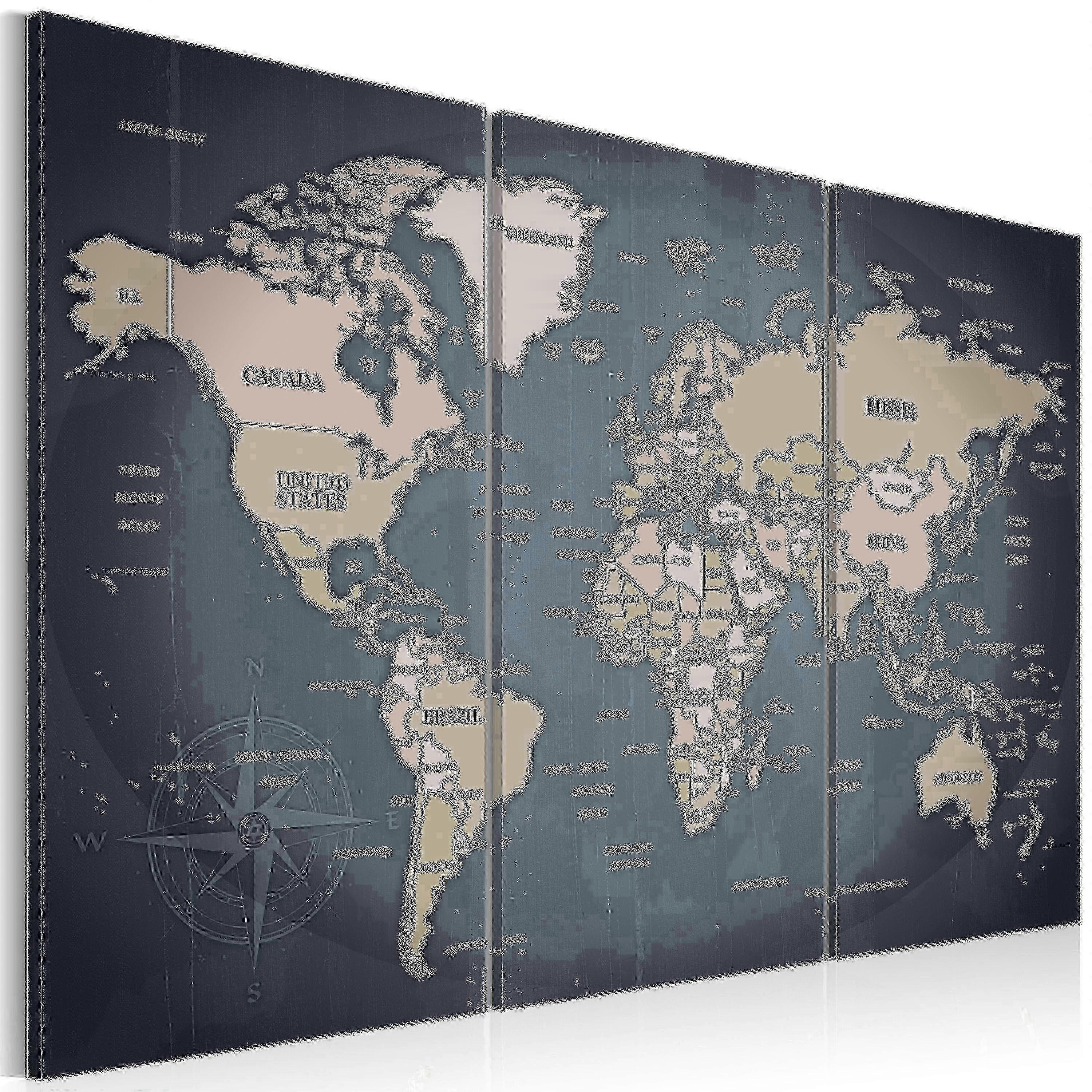 Canvas Print - Monde Anthracitic