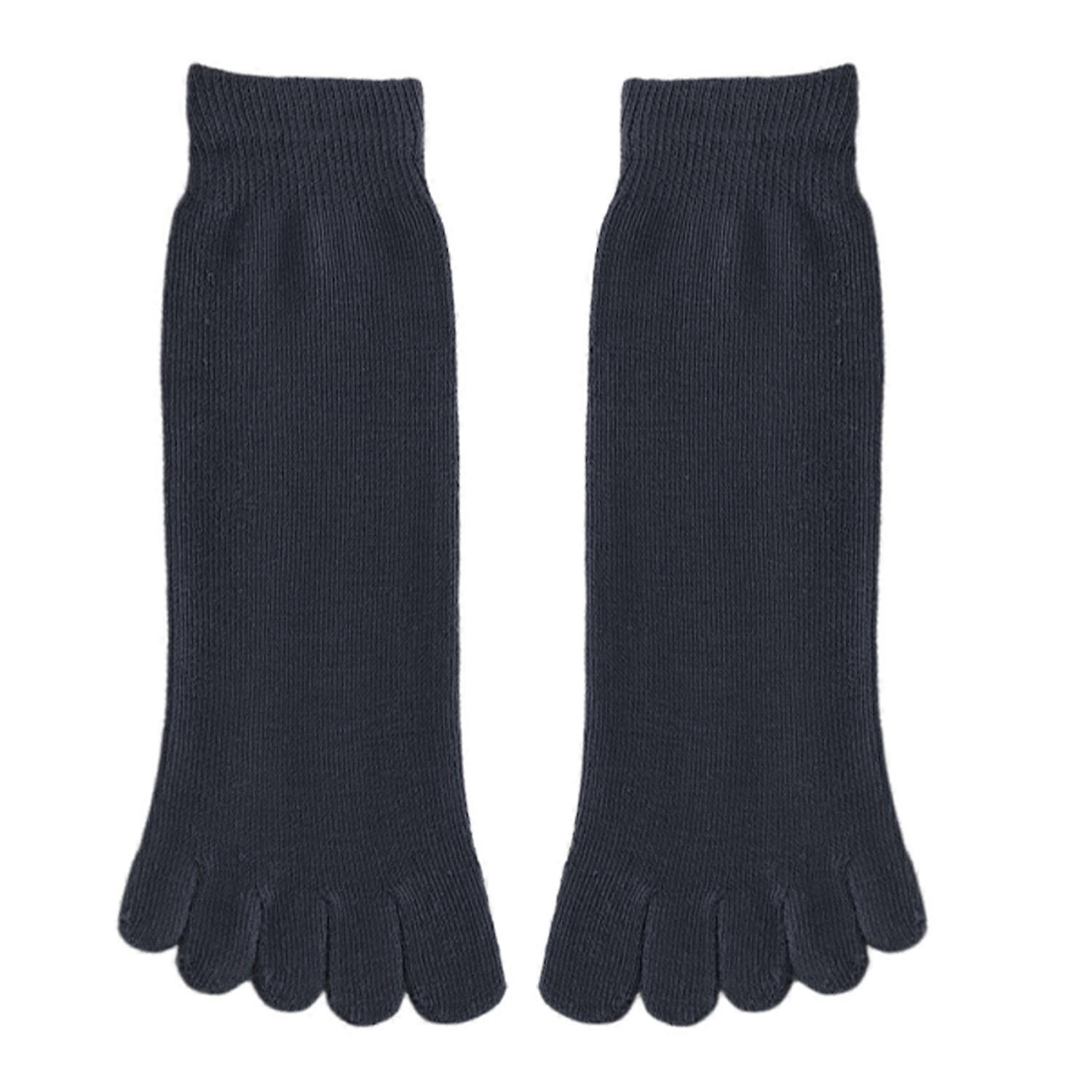 1 Pair Men Summer Spring Socks Split Toe Mid-tube Anti-slip Solid Color High Elasticity Sweat