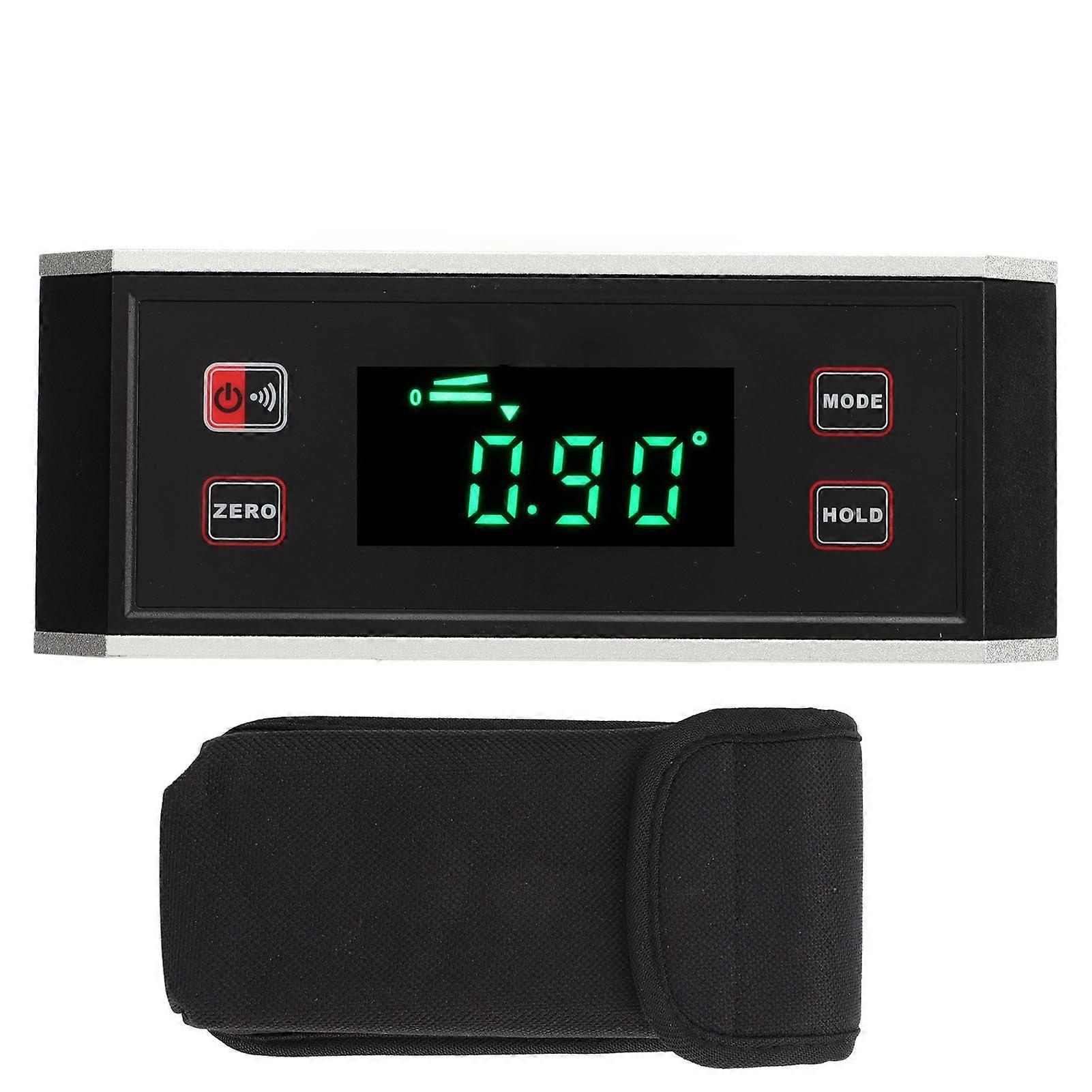 Digital Angle Finder V Groove Magnetic Base Waterproof LCD Backlit Screen Inclinometer Protractor for Decoration