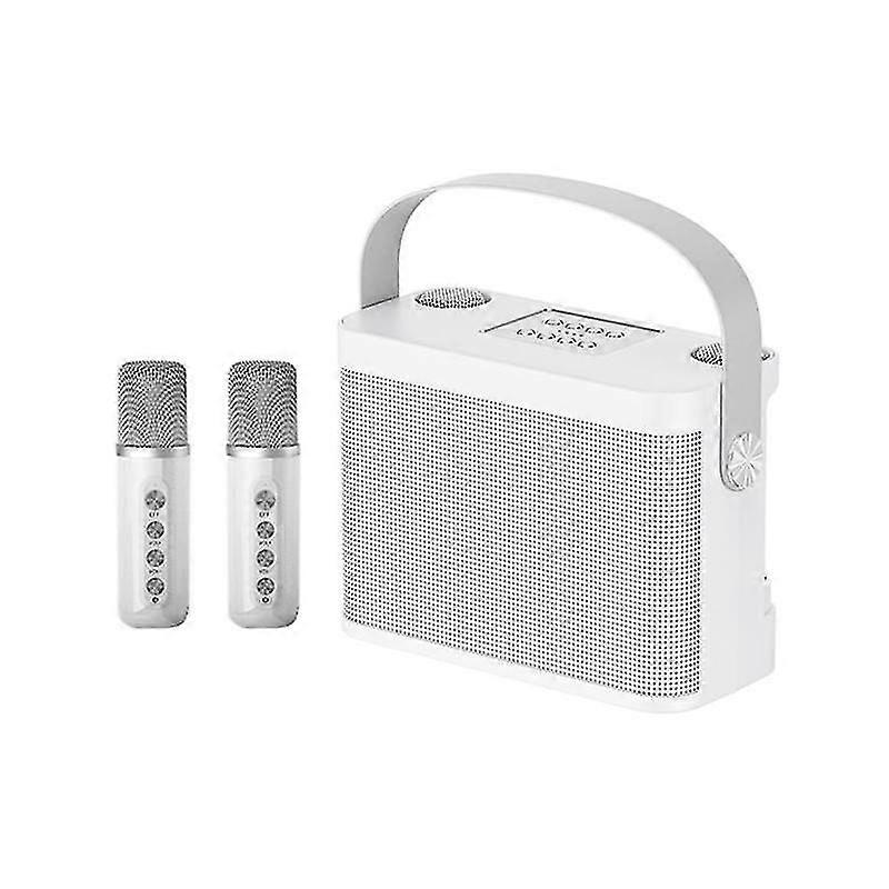 New Ys-219 Karaoke Machine Mini  Wireless Bluetooth Speaker System With 2 Microphones All-in-One Family Ktv  Set Audio Components