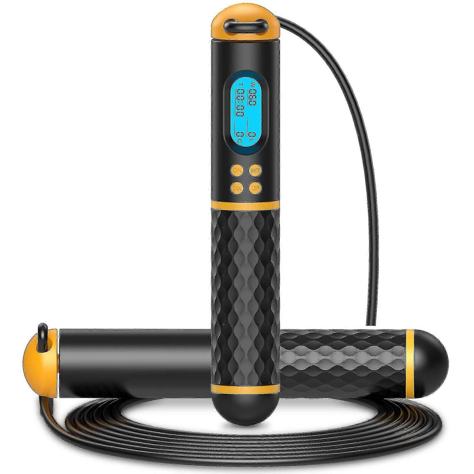 Jump Rope, Digital Weighted Ropeless Skipping Rope, Adjustable