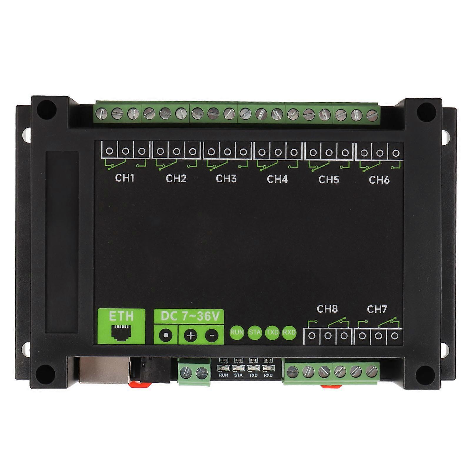 Industrial Grade 8 Channel Ethernet Relay Module PoE Port RTU TCP with Protection Circuits