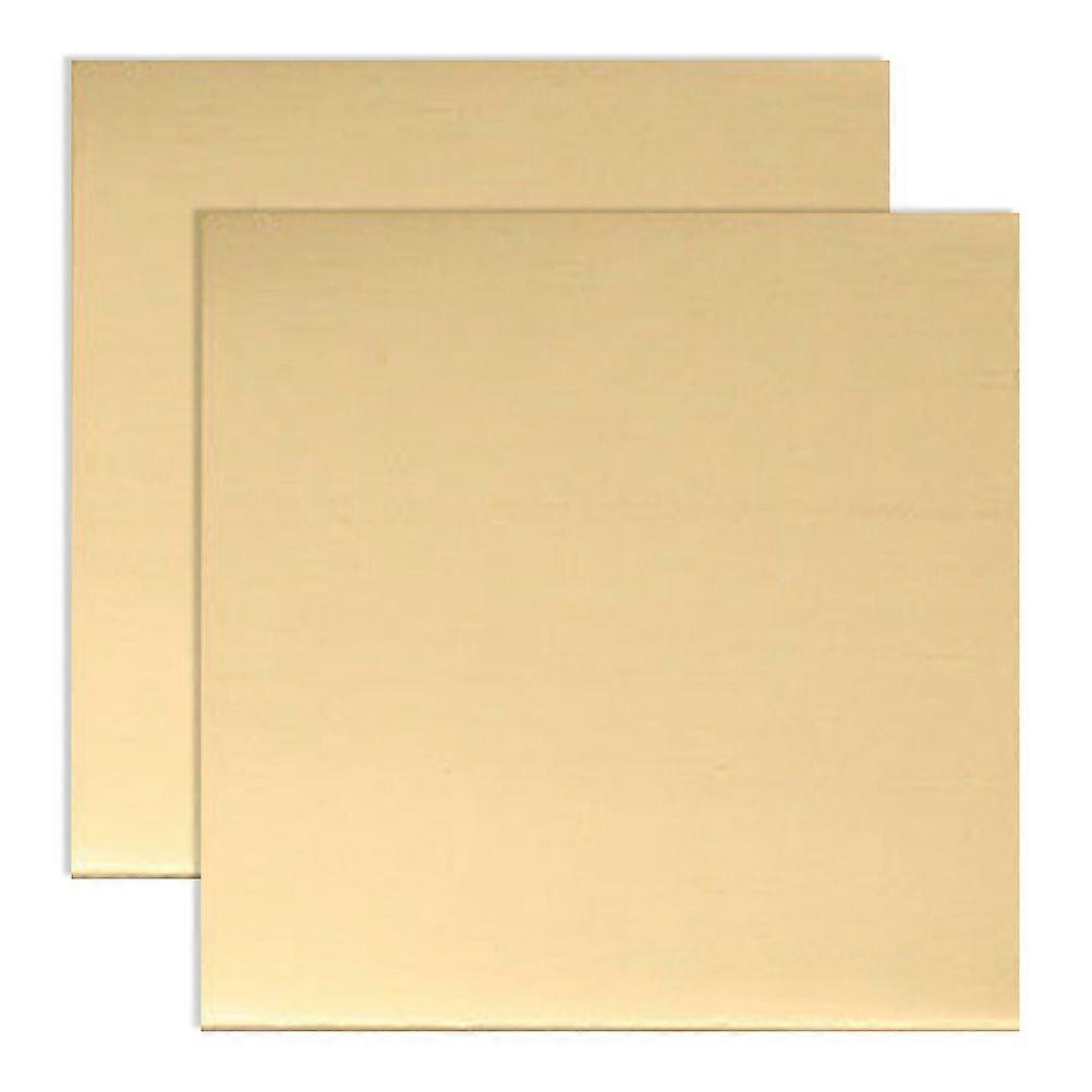 2pcs Brass Sheets DIY Jewelry Metal Sheets DIY Crafting Brass Plate Square Brass Plate