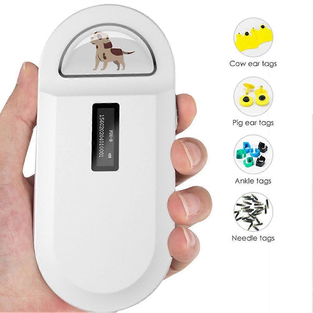 Bluetooth Pet Tag Reader - Upgraded Microchip Scanner 134.2kHz/125kHz EMID FDX-B Animal Tags Reader, Records 128