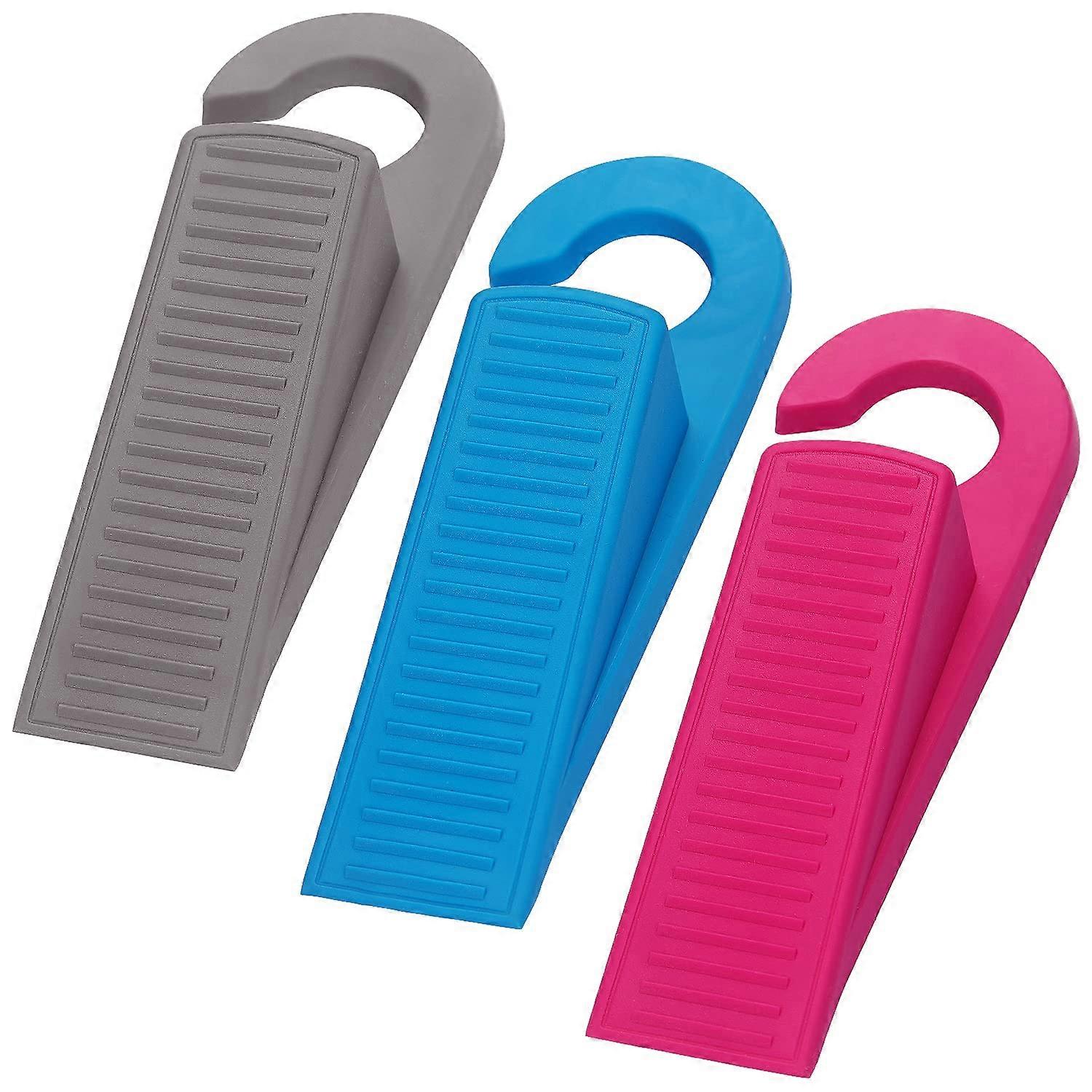 3 Pack Rubber Door Stoppers for Controlling Door Gaps on All Floors 1 Inch Thick
