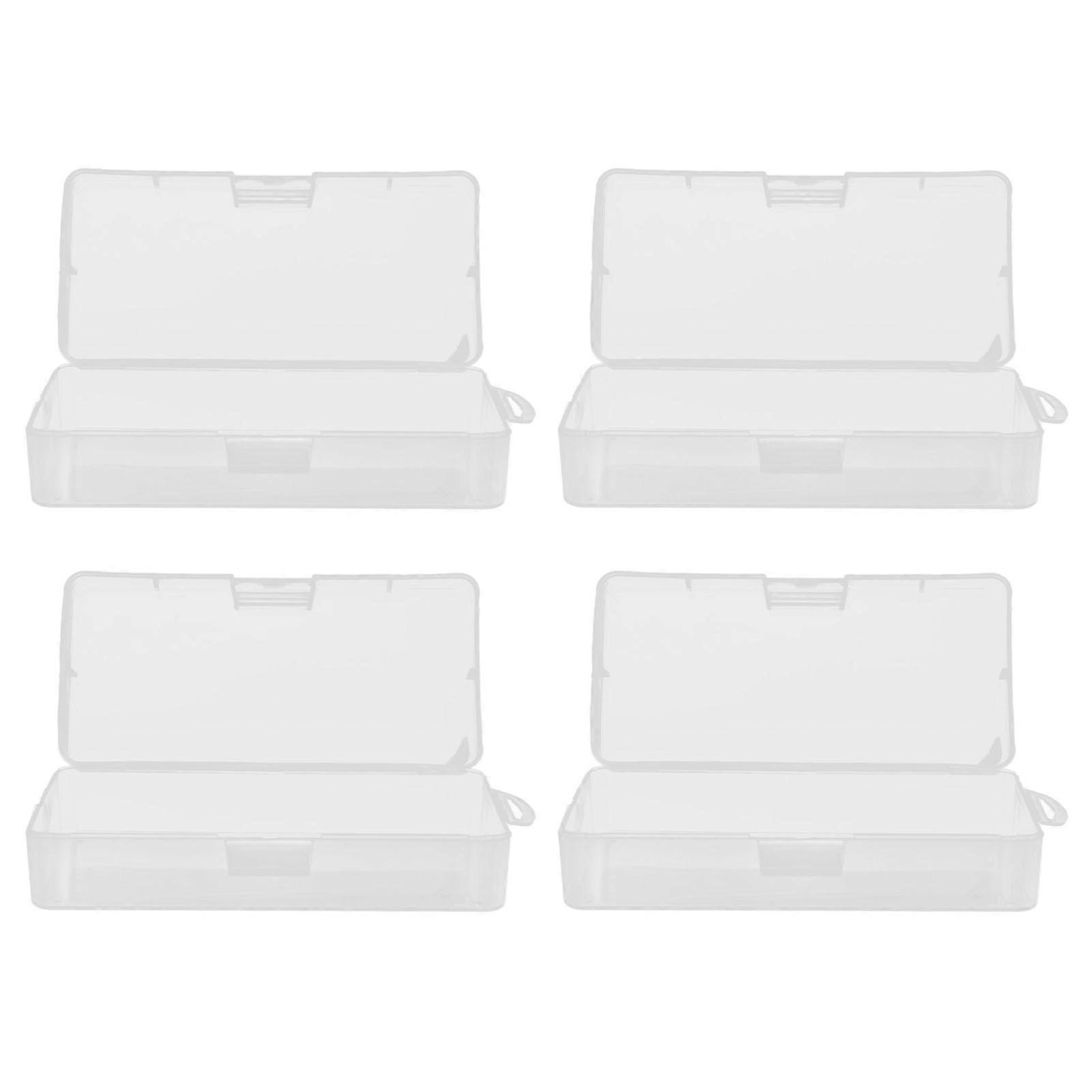Transparent Storage Box Plastic Container with Hinged Cover