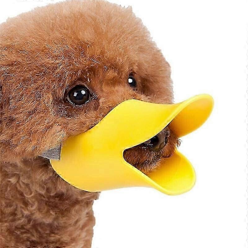 (L size)Dog Muzzle Silicone Duck Muzzle Mask For Pet Dogs Anti Bite Stop Barking
