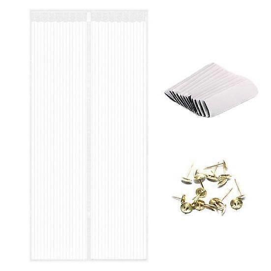 Mosquito Door Curtain Magnetic Fly Screen with Fastener Tape Easy to Install Magnetic Closure Doorway Screen