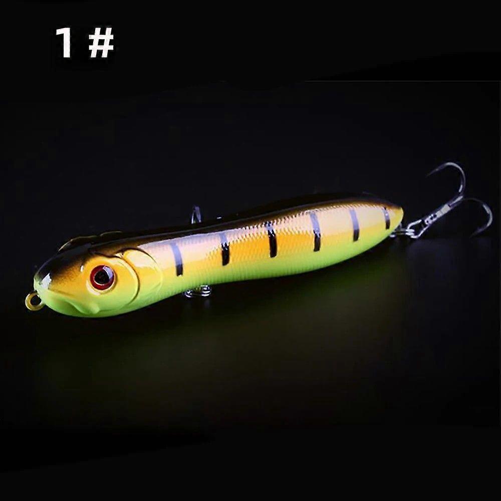 Fishing Lure Spook Pencil 4in Floating Noisy Blower Topwater Fishing Lure Strong Attractant for Catfish 10 Colors