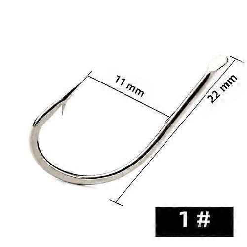 100PC Lot High Carbon Bronze Fishing Hooks 421N 1#-10# Round Flat For Barbed Cat Head Carp Fishing