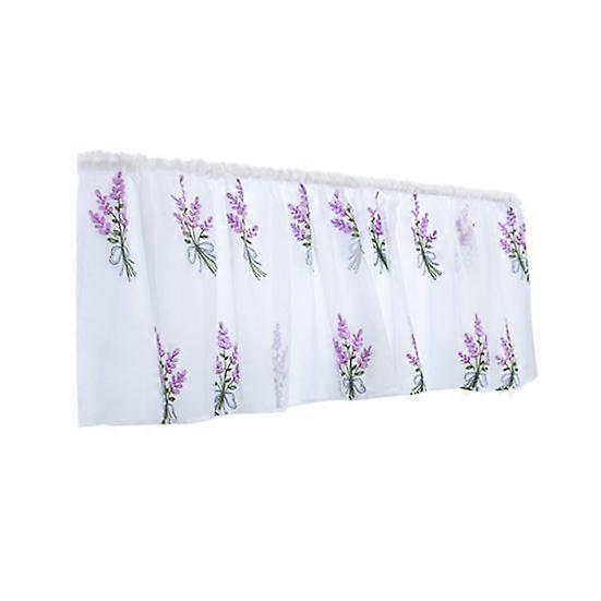 Fresh Flower Bouquet Short Curtain Kitchen Valance Drape Window Kitchen Decor