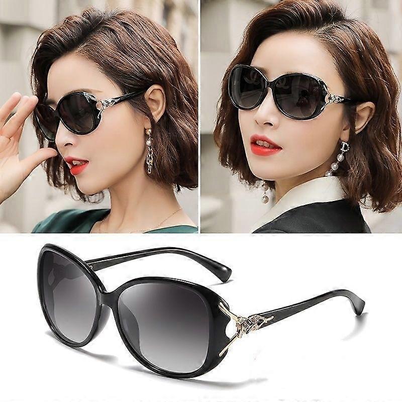 Women's Eye Protection Sunglasses, Trendy Star Korean Style Mid-frame Sunglasses for Round Face, UV Protection, Elegant