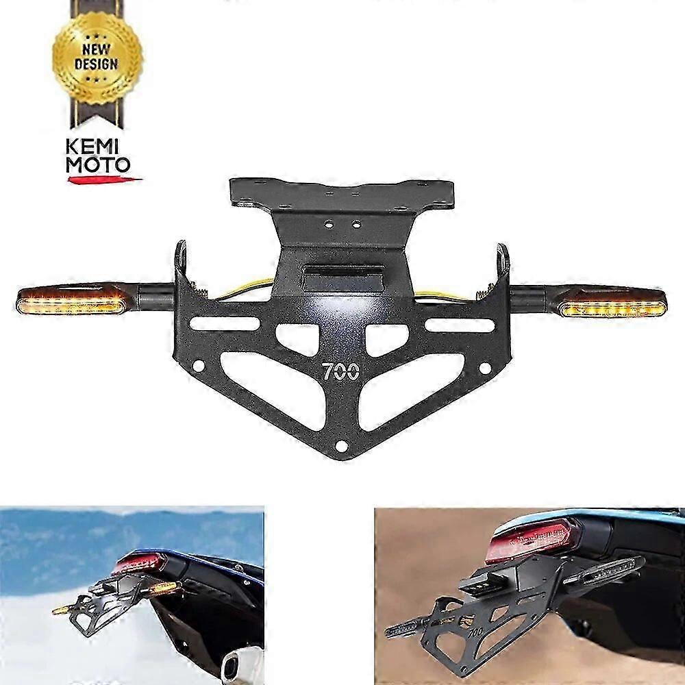 Fenders For Yamaha Tenere 700 2019 2020 2021 2022 For Tenere 700 License Plate Holder Bracket Tail Tidy Fender Eliminator Cnc Aluminum