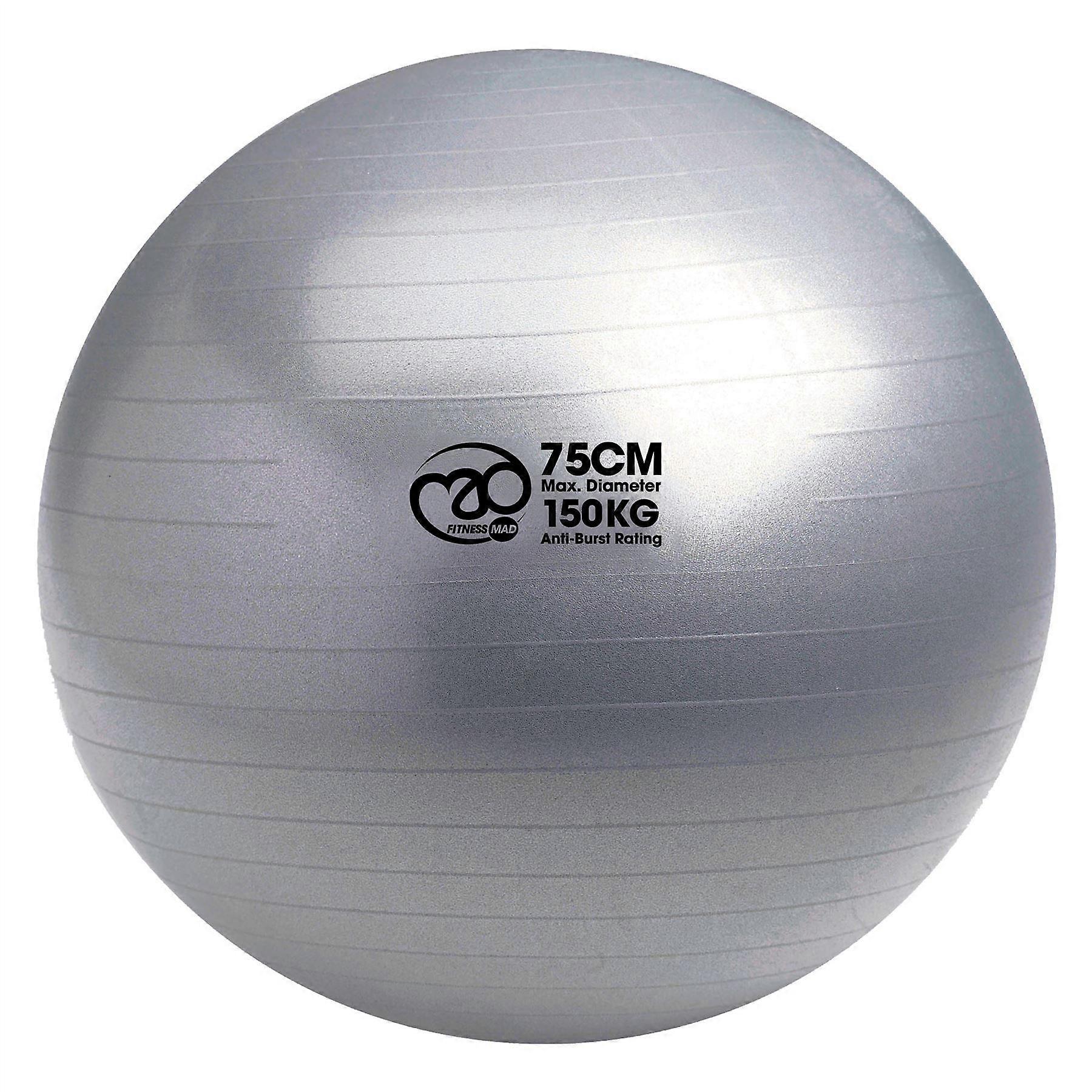 Fitness Mad 150kg AntiBurst Swiss Ball with Pump 75cm