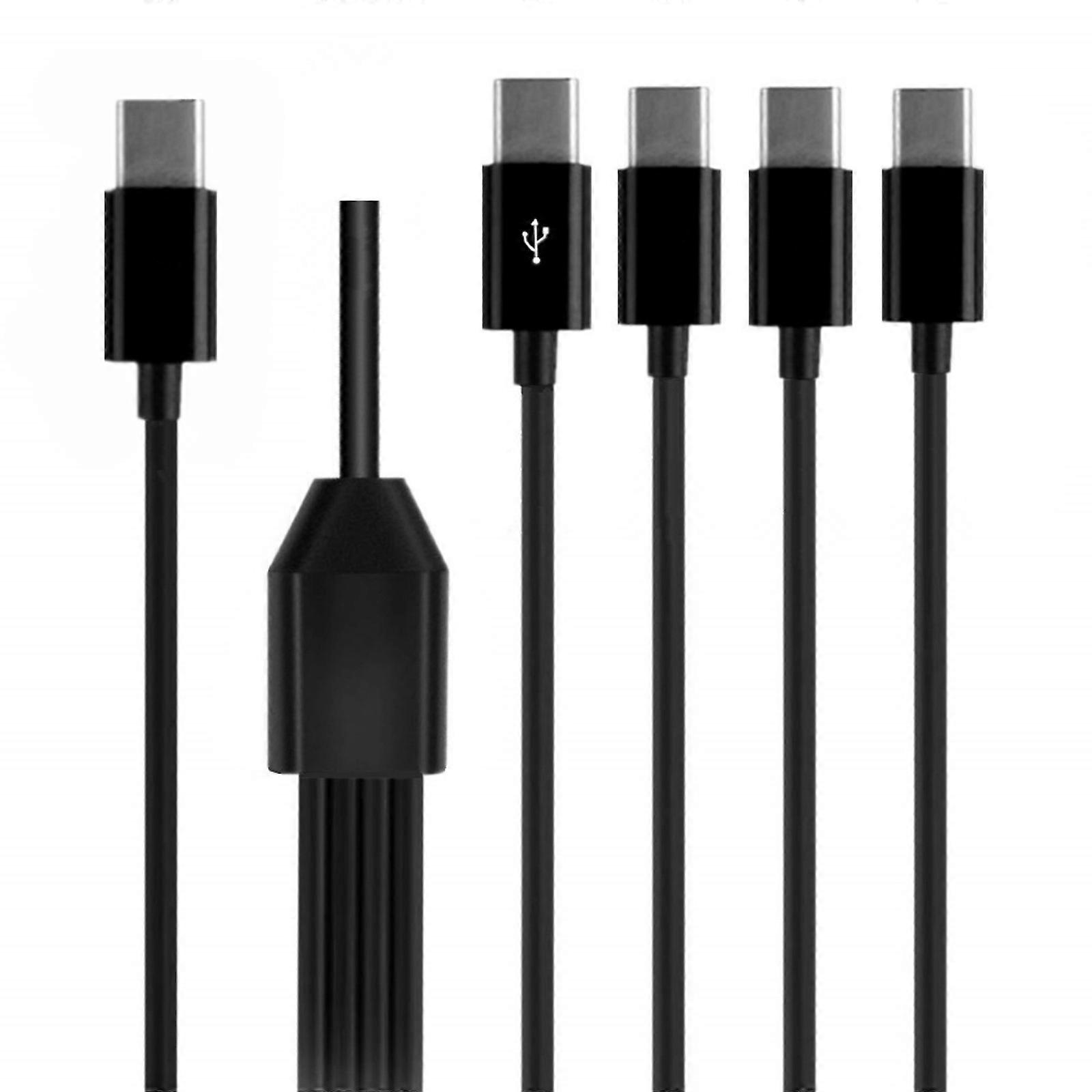 Flexible USB C Splitter Cable for Simultaneous Charging Needs Data Transmission Wire USB C Cable Travel Charging Cable