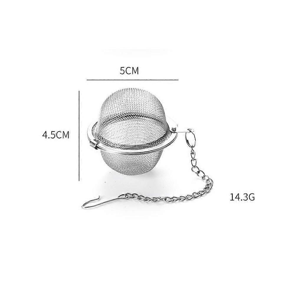 1pc 304 Stainless Steel Seasoning Filter Ball, Tea Filter Ball, Soup Seasoning Ball With Extended Chain Hook
