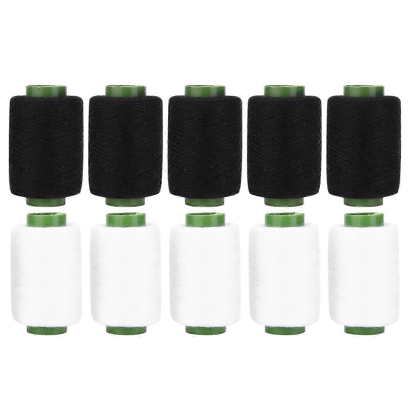 Sewing Thread Household Black White Polyester Yarns for DIY Embroidery Machine Project