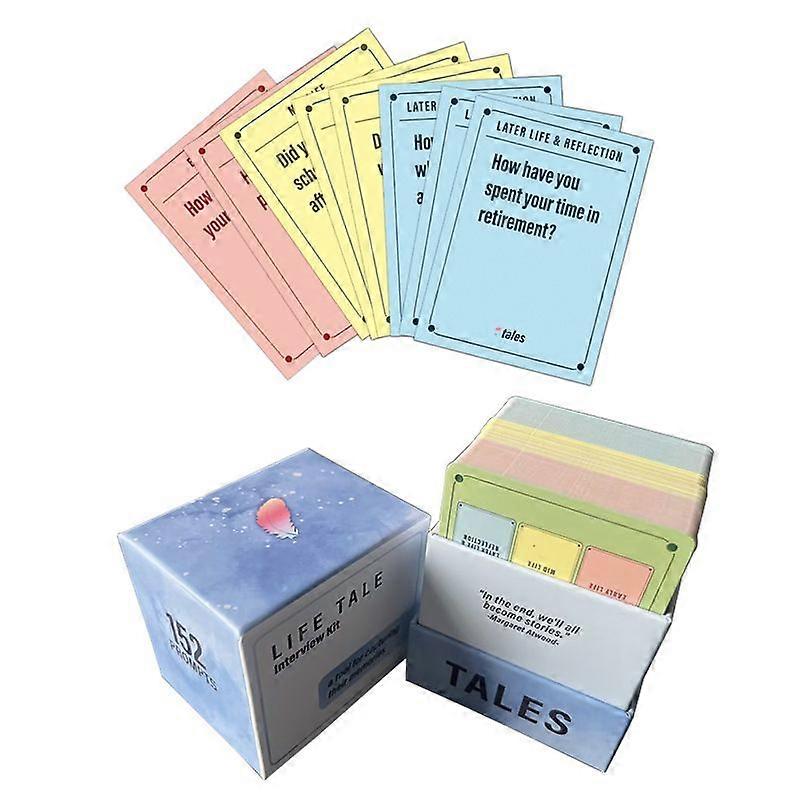 152 Prompts Life Tales Interview Kit, Great Conversation Starter Cards to Know More About Parents and Family