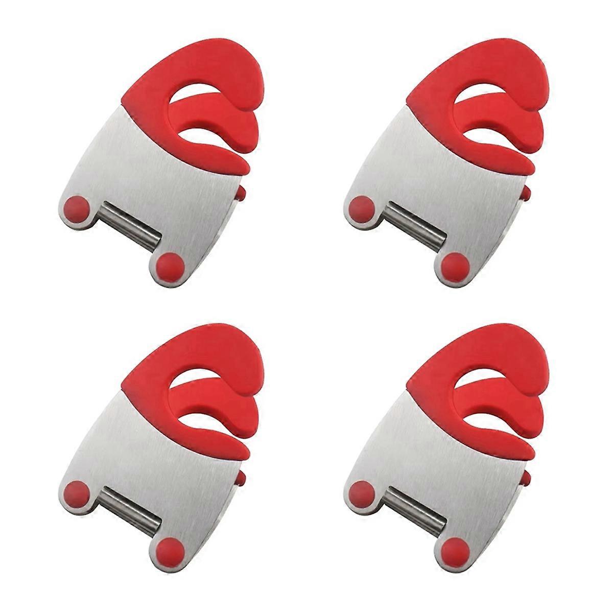 Anti-Scalding Pot Clamp Spoon Rack, Kitchenware Bowl Clamp, Red