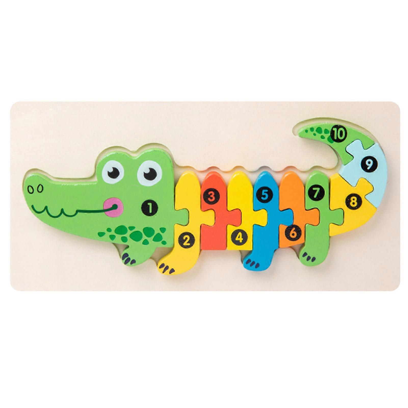 Wooden Matching 3D Puzzle Educational Interesting Matching Jigsaw Puzzle Toy for Home Party