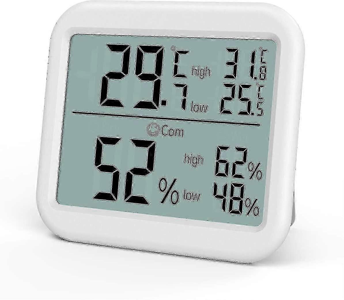 Indoor Digital Thermometer Hygrometer - Easy To Read