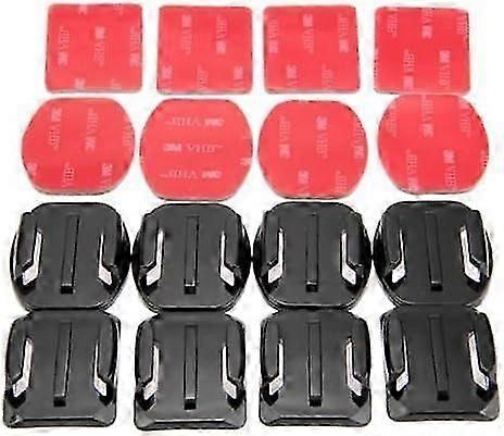 Gopro sports camera accessory, curved flat base Base helmet mounting base Adhesive 8 black curved flat support bases