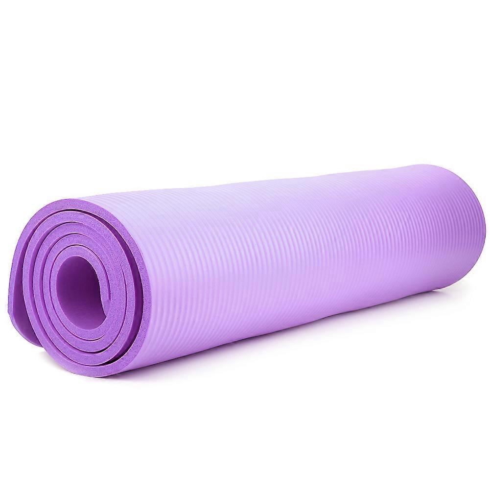 Lengthen NBR Yoga Pad Widened Non-Slip Mat Multifunction Fitness Exercise Cushion 183 x 61 x 1cm(Purple )