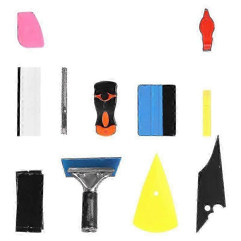 17X12cm Assorted Color Vehicle Decor Accessory Sets Window Tint Tool Kit Includes Squeegee Scrapper