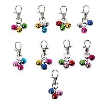 Pet Collar Charms Colorful Bells Mini Loud Bells Dog Collar Charm Lobster Clamp
