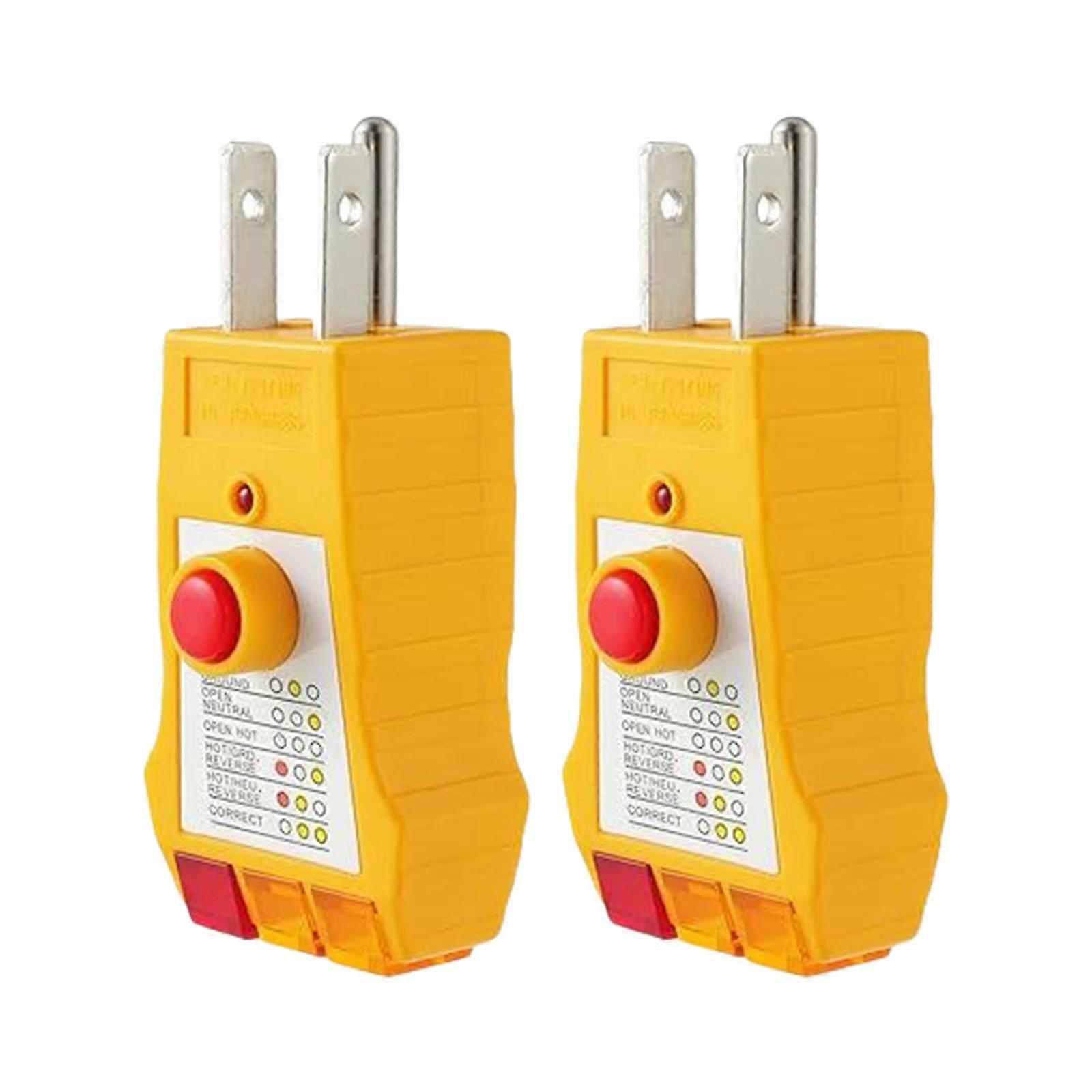 High Performances Outlets Circuit Tester Ensuring Proper Wiring and Grounding Detection Portable for Home Safety