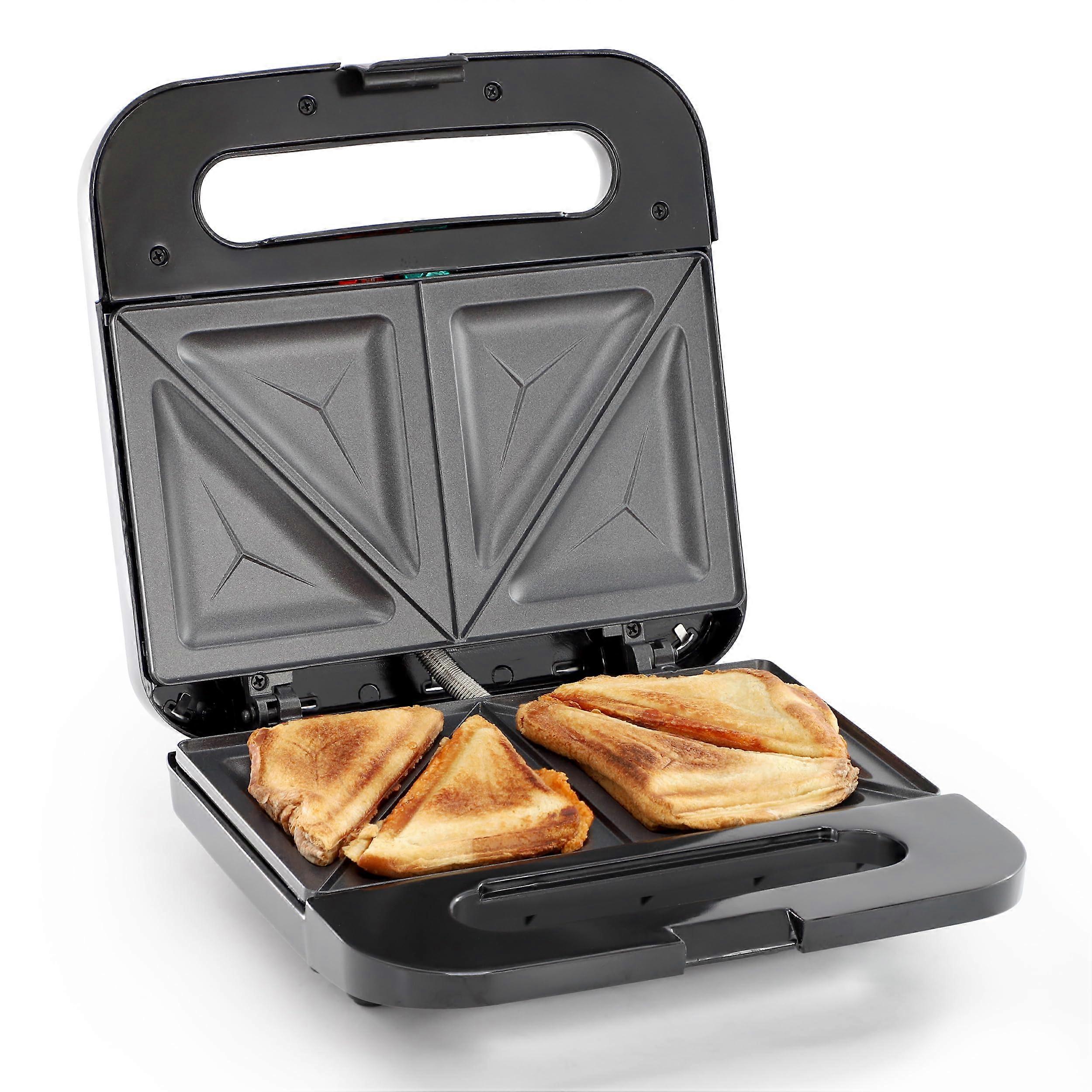 Electric Non-Stick Aluminum Panini Press Sandwich Maker Grill, Compact Countertop Design, Triangle Plate, Easy Clean