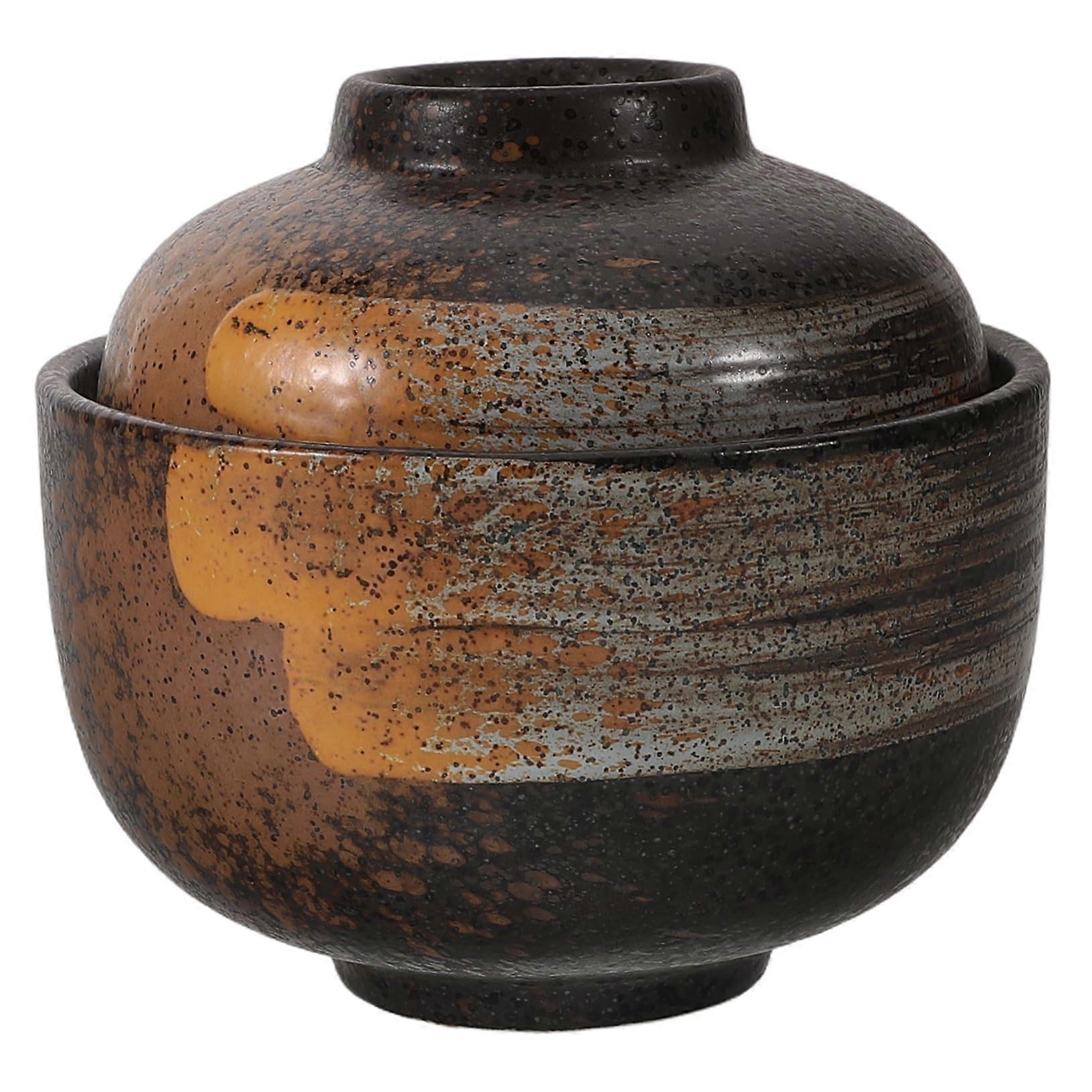 Ramen Bowl Microwave Safe Chinese Pot Container for Cooking and Serving