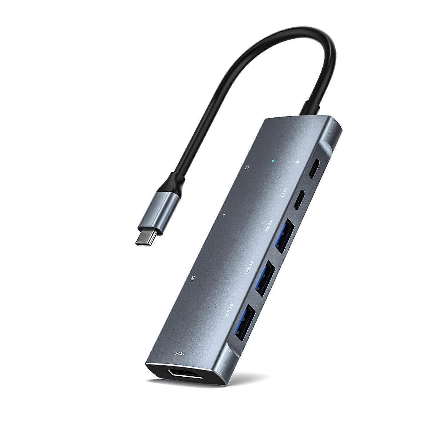 USB C Hub Multiport Adapter, 9-in-1 USB-C Hub with 4K 30Hz,100W Power Delivery, SD/TF Card Slots, USB 3.0 5Gbps Data Ports, for MacBook Pro, MacBook A