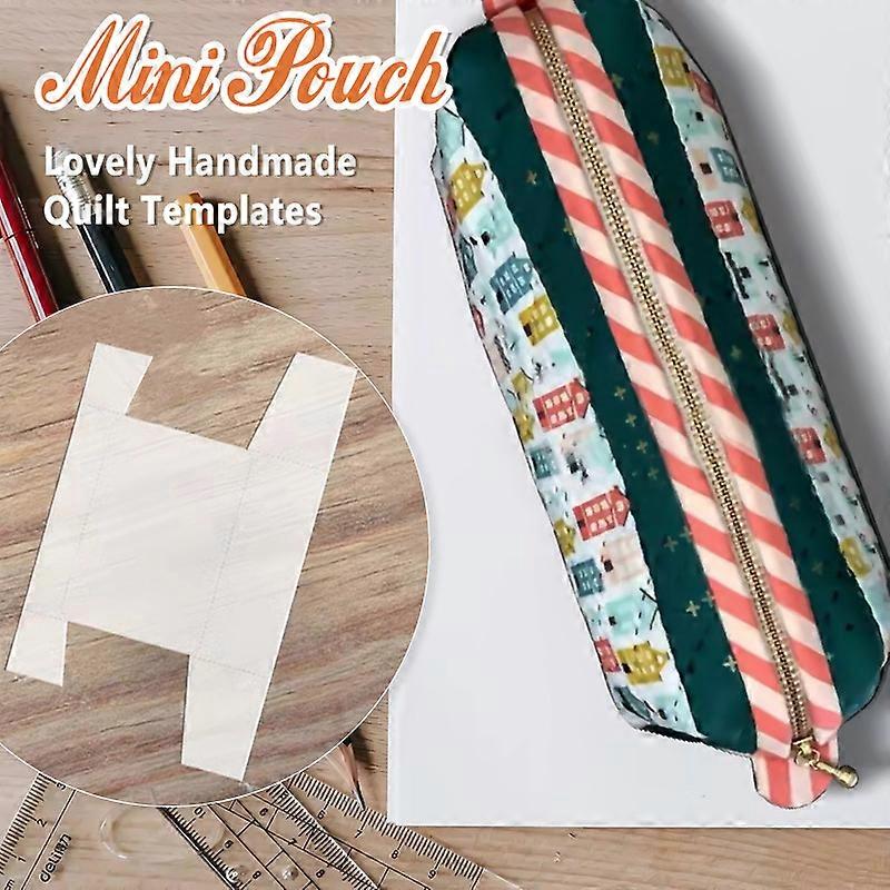 Mini Pouch Quilt Template Reusable DIY Storage Bag Sewing Ruler Multipurpose Sewing Pattern Tools