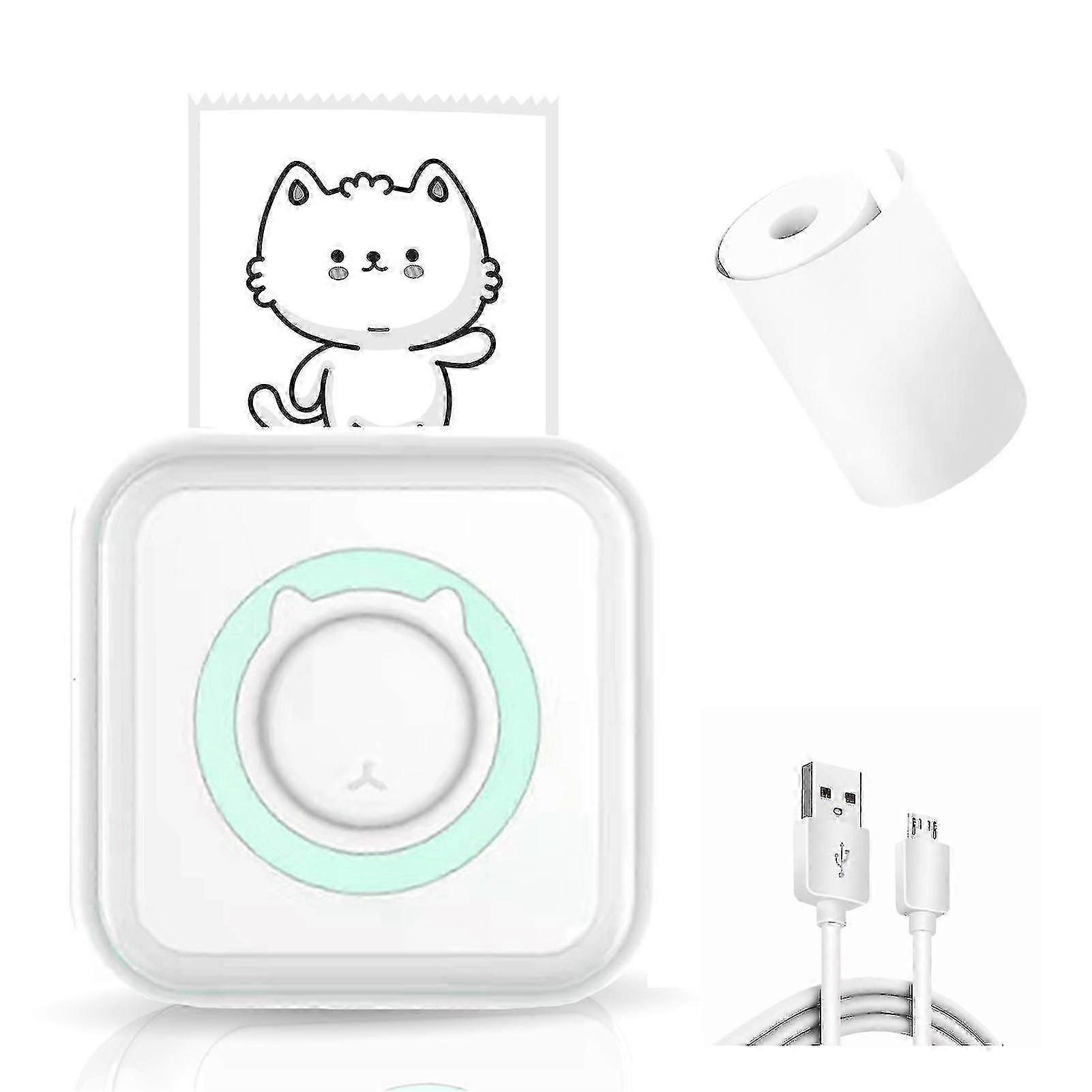 Mini Pocket Sticker Printer, Bluetooth Wireless Portable Mobile Printer Machine Thermal Printer For Notes, Memo, Photo, Pocket Label Receipt Printer C