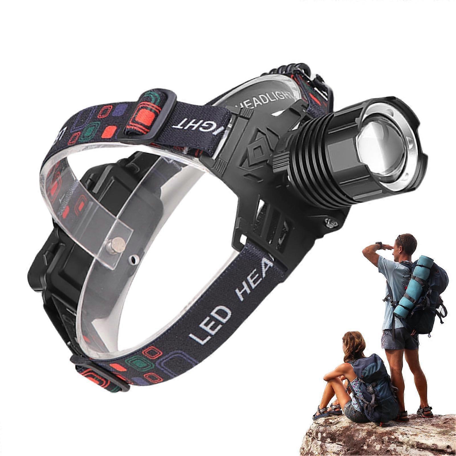 LED Headlamp, Camping Headlamp, USB Rechargeable Headlamp, 30W LED Headlight