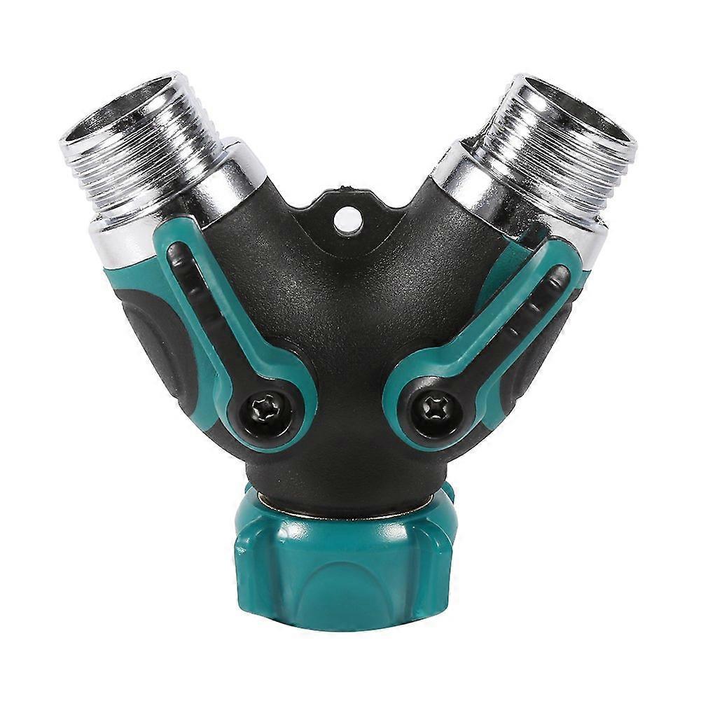 Garden Hose Connector, 1pc NPT3/4 2 Way Heavy Service Garden Hose separator Y Figure Valve Water Pipe Connector Adapter