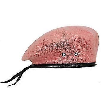 New Fashion Wool Beret Military Cap Outdoor Sports Keep Warm Pink