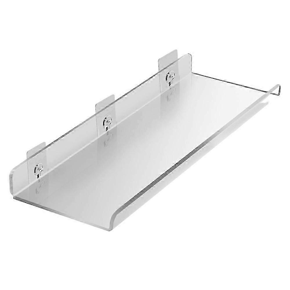 30x10x4cm Transparent Acrylic U-Shaped Display Storage Rack Punch-Free Bathroom Wall Storage Shelf
