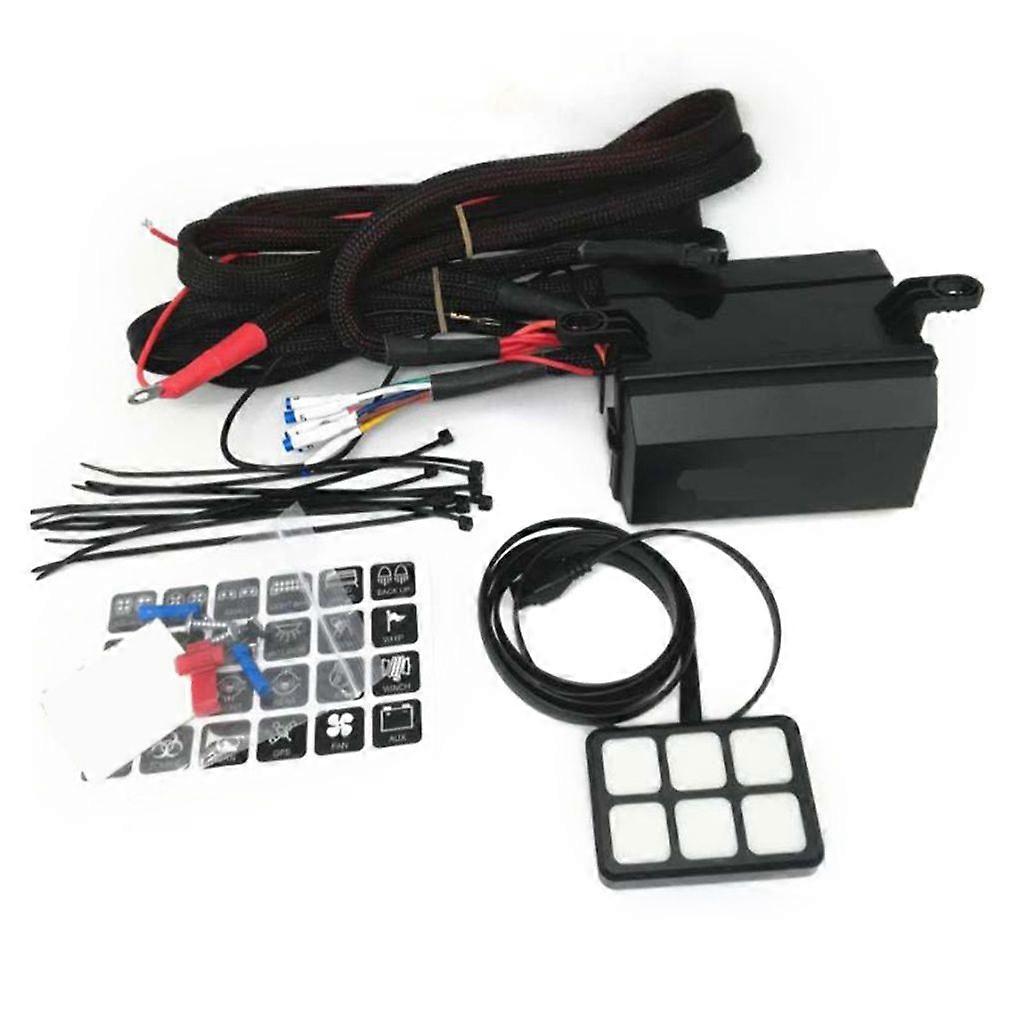 Universal Electronic Circuit Control Box 6 Gang Toggle Switch Panel för bil lastbil