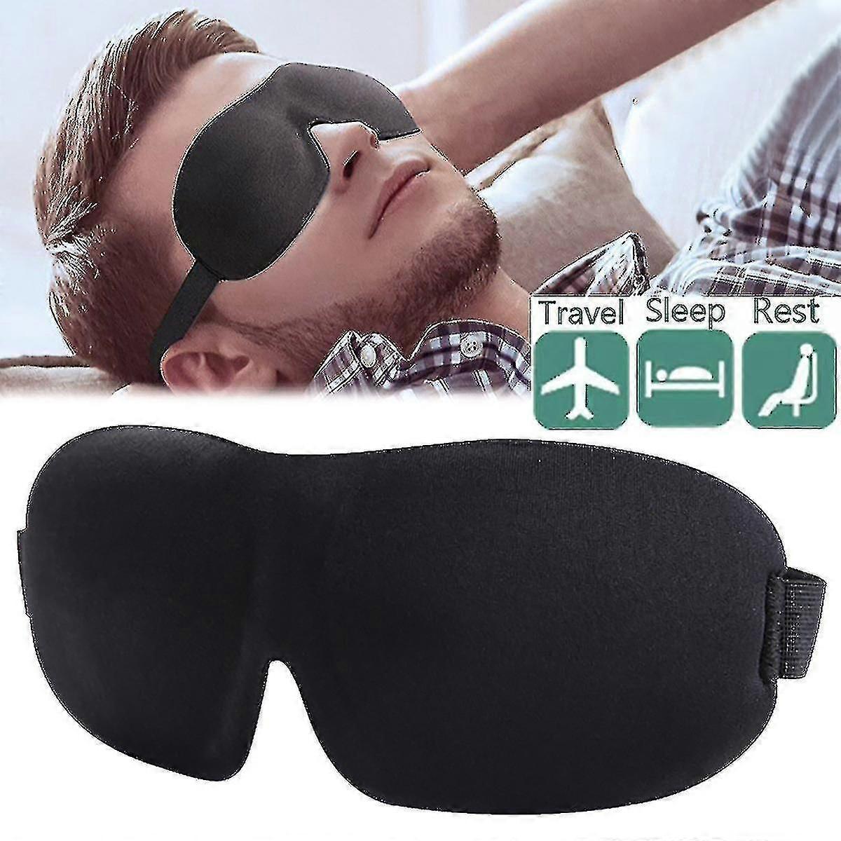 3d øye sovemaske reise fly svamp bind for øynene natt deksel