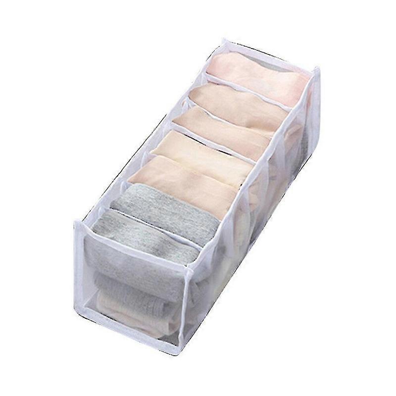 Εσώρουχα Σουτιέν Διοργανωτής Κουτί αποθήκευσης Συρτάρι Ντουλάπα Διοργανωτές Κουτιά Για Εσώρουχα Κασκόλ Κάλτσες Σουτιέν Εσώρουχα Organizador-7 Πλέγματα-Λευκό